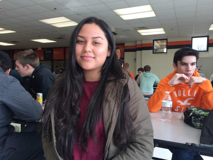 "The reason why I like to attend Oakland Mills is because of diversity. I have a chance to communicate with a lot of students from different races and see their opinion on things. They help me out in class as well. The school is very good at bringing spirit. I like it." - Christina Aco, '17